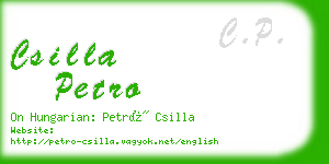 csilla petro business card